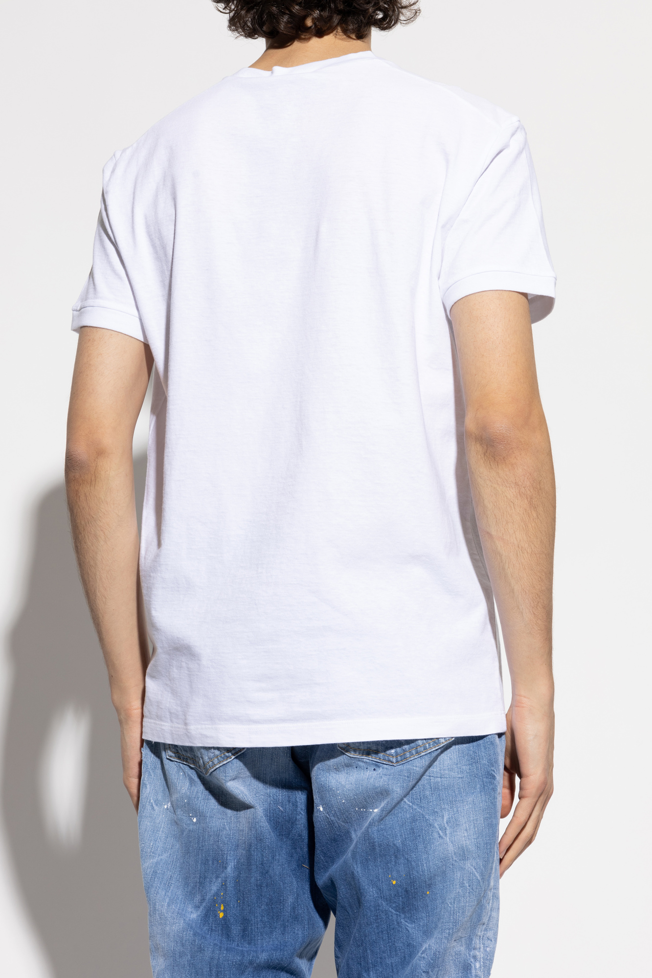 Tシャツ・カットソー DSQUARED2 Men T-shirt White S71GD1525S22507 100 Dsquared2 men's oversized T-shirt with printed logo